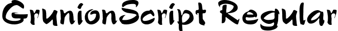 GrunionScript Regular font - grunionscript.ttf