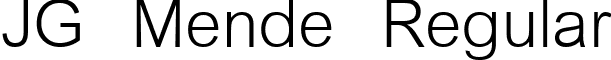 JG Mende Regular font - jgmende.ttf