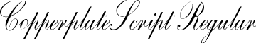 CopperplateScript Regular font - copperplatescript.ttf