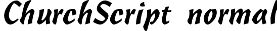 ChurchScript normal font - churchscript.ttf