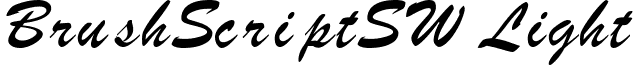 BrushScriptSW Light font - brushscriptswlight.ttf