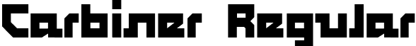 Carbiner Regular font - carbiner.ttf