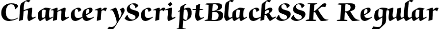 ChanceryScriptBlackSSK Regular font - chanceryscriptblackssk.ttf