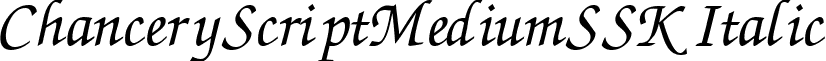 ChanceryScriptMediumSSK Italic font - chanceryscriptmediumsskitalic.ttf