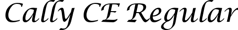 Cally CE Regular font - callyce.ttf