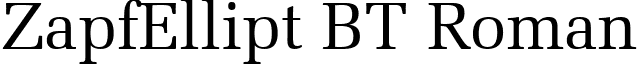 ZapfEllipt BT Roman font - ZELP711N.TTF