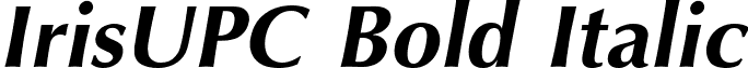 IrisUPC Bold Italic font - upcibi.ttf