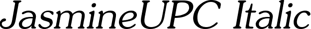 JasmineUPC Italic font - upcji.ttf