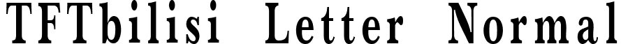 TFTbilisi Letter Normal font - TFTBILLN.TTF