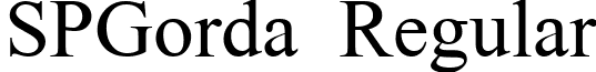 SPGorda Regular font - SPGORDA_.TTF