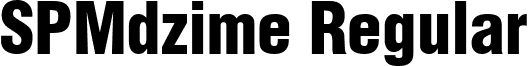 SPMdzime Regular font - SPMDZIME.TTF