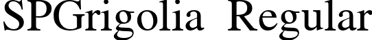 SPGrigolia Regular font - SPGRIGOL.TTF