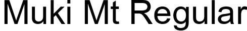 Muki Mt Regular font - MukiMt.TTF