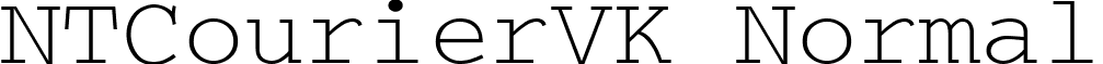 NTCourierVK Normal font - NTCON___.TTF