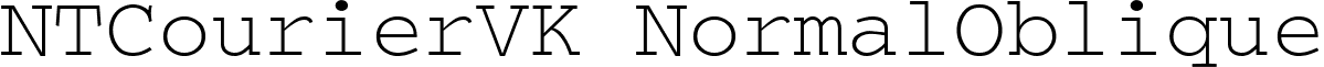 NTCourierVK NormalOblique font - NTCON__I.TTF