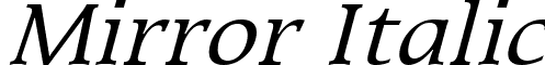 Mirror Italic font - MIRRI___.TTF