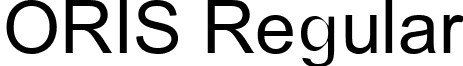 ORIS Regular font - ORIS.TTF