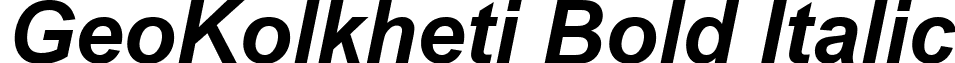 GeoKolkheti Bold Italic font - GEO_KBI_.TTF