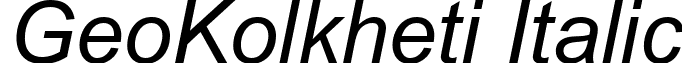 GeoKolkheti Italic font - GEO_KI__.TTF