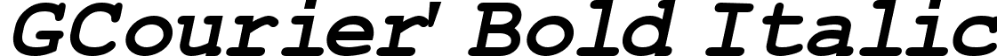 GCourier' Bold Italic font - G_COBI__.TTF