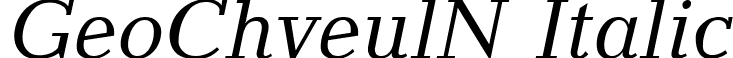 GeoChveulN Italic font - GEOCN1~1.TTF