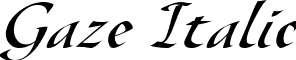 Gaze Italic font - GAZEI___.TTF