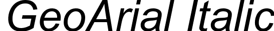 GeoArial Italic font - GEO_AI__.TTF