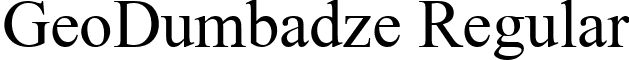 GeoDumbadze Regular font - GEO_D___.TTF