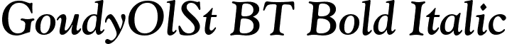 GoudyOlSt BT Bold Italic font - GOUDOSBI.TTF