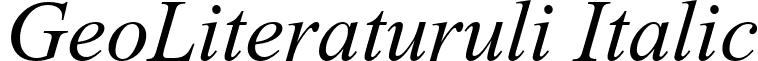 GeoLiteraturuli Italic font - GEO_LI__.TTF