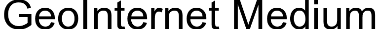 GeoInternet Medium font - GEO_I___.TTF