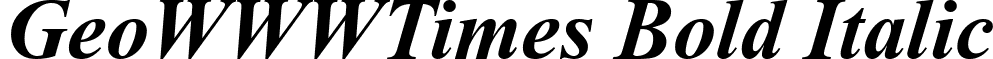 GeoWWWTimes Bold Italic font - GEOWWWBI.TTF