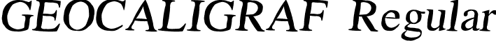 GEOCALIGRAF Regular font - GS_CALI.TTF