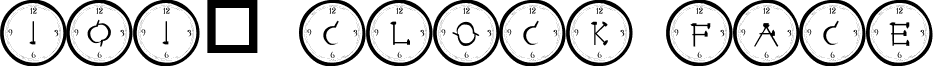 101! Clock Face font - 101ClockFace.ttf