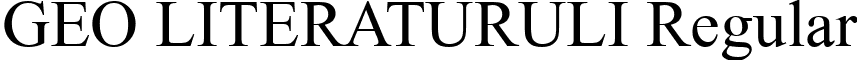 GEO LITERATURULI Regular font - GE_LITE.TTF