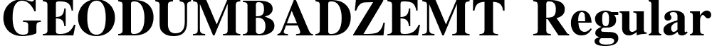 GEODUMBADZEMT Regular font - GS_DUMBM.TTF