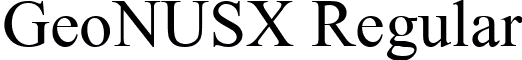 GeoNUSX Regular font - GEONUSX.TTF
