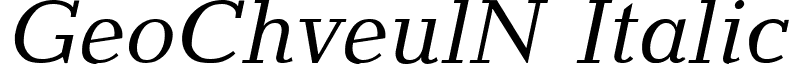 GeoChveulN Italic font - GEO_CH_2.TTF