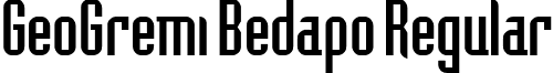 GeoGremi Bedapo Regular font - GEO_GB__.TTF