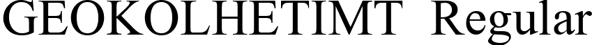 GEOKOLHETIMT Regular font - GS_KOLHM.TTF