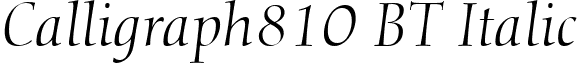 Calligraph810 BT Italic font - CALG810I.TTF