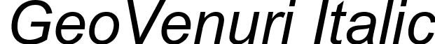 GeoVenuri Italic font - GEO_VI__.TTF