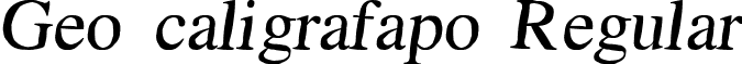 Geo caligrafapo Regular font - GEOCALIG.TTF