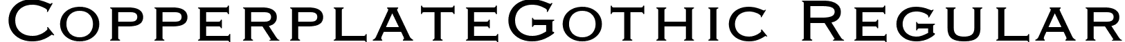 CopperplateGothic Regular font - unicode.copperpg.ttf