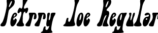 Petrry Joe Regular font - ji-monish.ttf