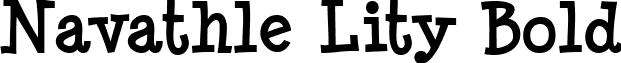 Navathle Lity Bold font - ji-lutein.ttf