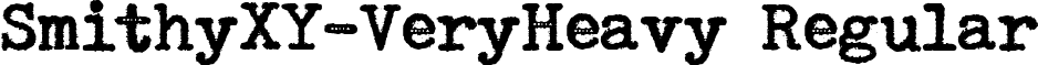 SmithyXY-VeryHeavy Regular font - SmithyXT-VeryHeavy-v2-2.ttf