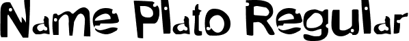 Name Plato Regular font - ji-lowish.ttf