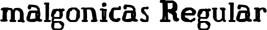 malgonicas Regular font - ji-lacers.ttf