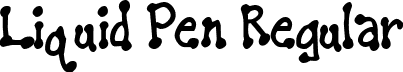 Liquid Pen Regular font - ji-jitter.ttf